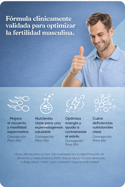 Suplemento multivitamínico que favorece la fertilidad Masculina , 60 cápsulas vegetales